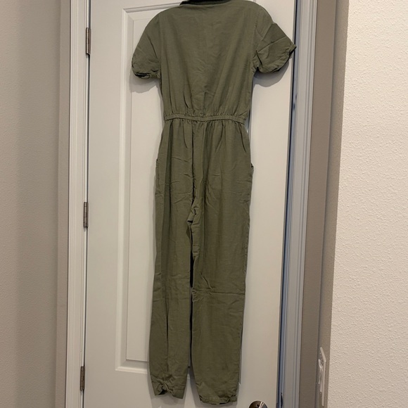 Sincerely Jules Olive Green Jumpsuit women’s S - Picture 6 of 10